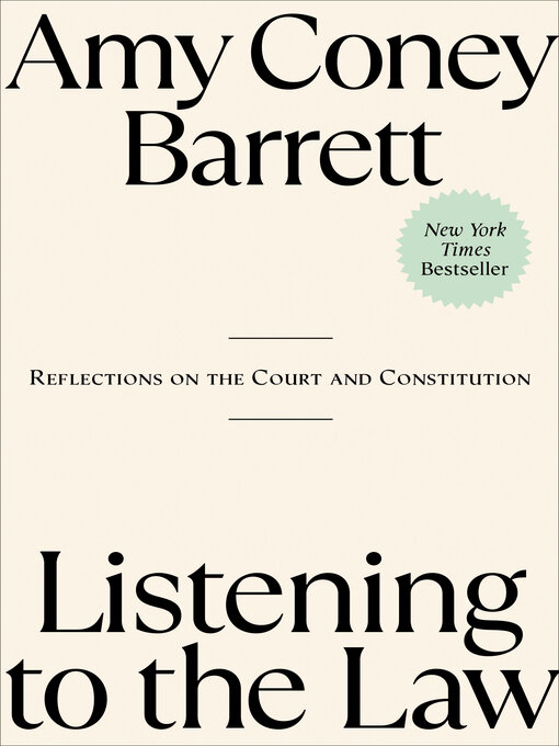 Title details for Listening to the Law by Amy Coney Barrett - Wait list